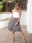 Animal Print A-line Knee Length Skirt