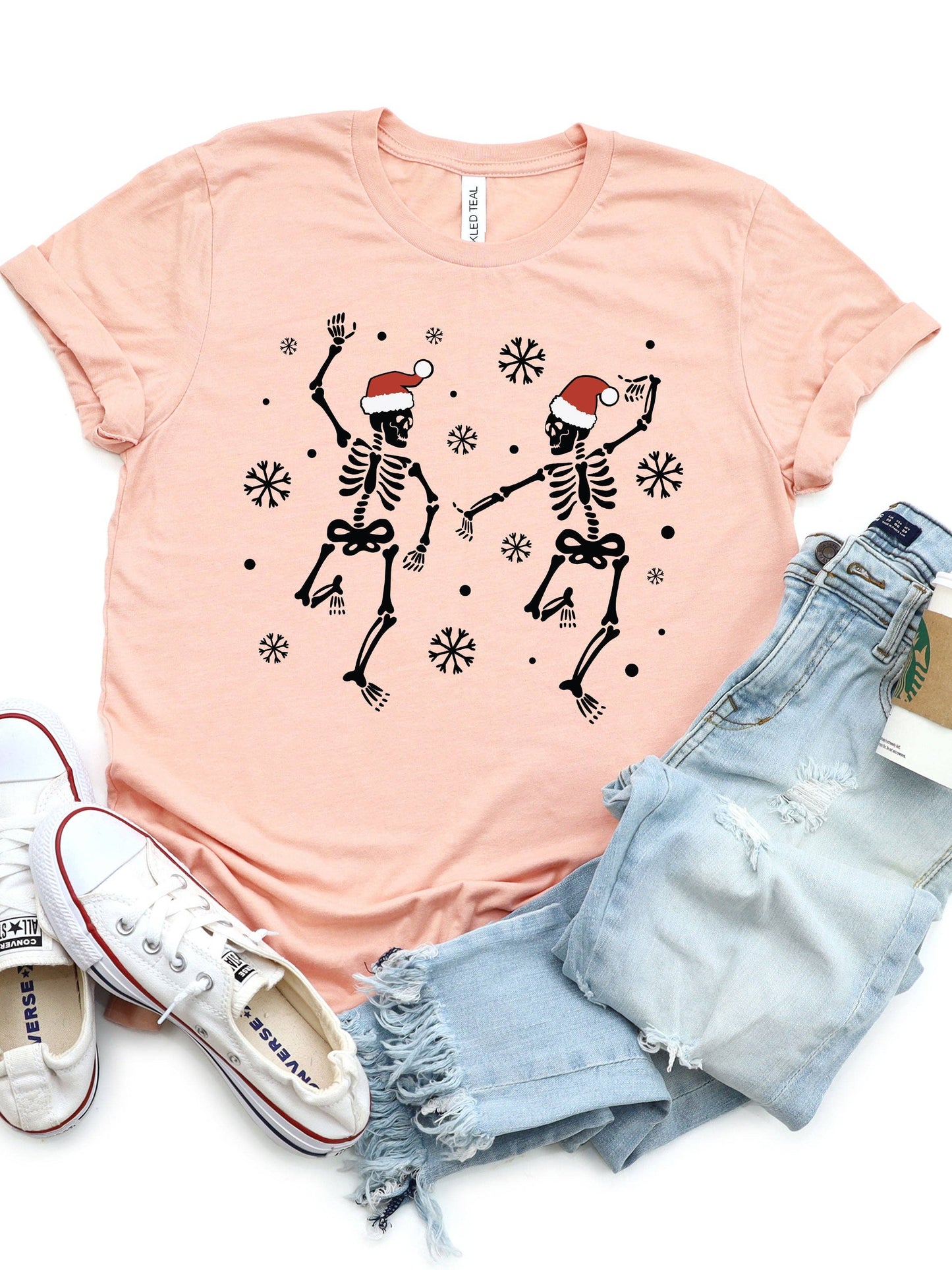 Santa Skeleton Graphic Tee