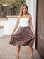 Animal Print A-line Knee Length Skirt