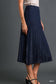 Navy Pleated Skirt