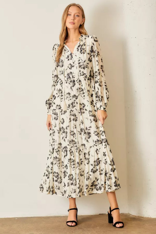 Soft Floral Print Dress