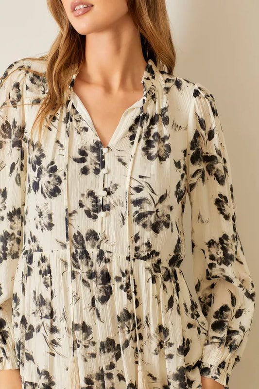 Soft Floral Print Dress