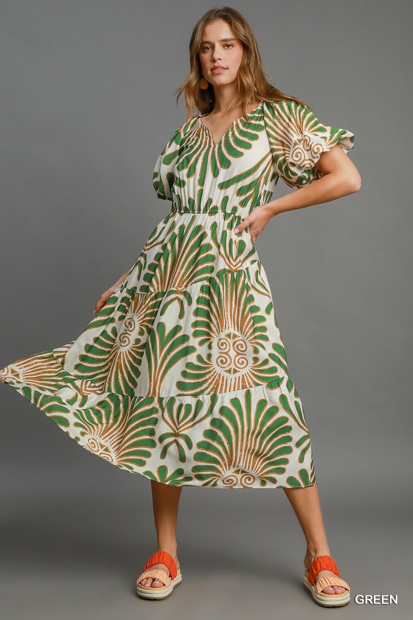 Abstract Midi Dress