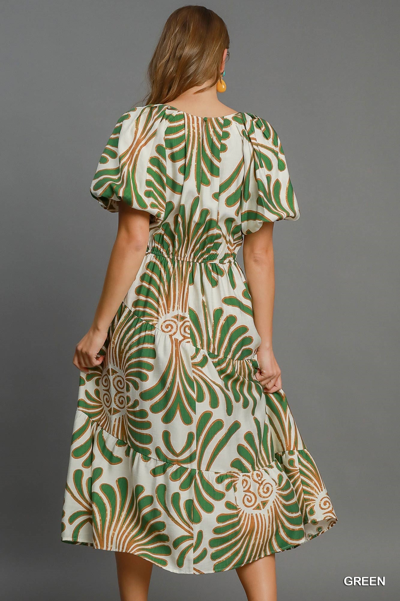 Abstract Midi Dress