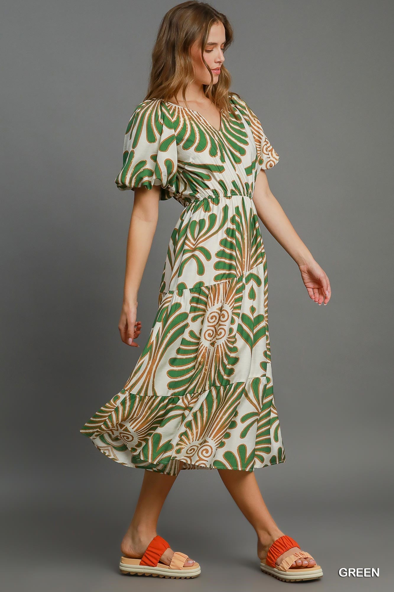 Abstract Midi Dress