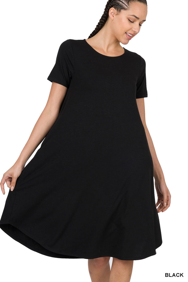 T-Shirt Dress With Pockets (2 Colors)