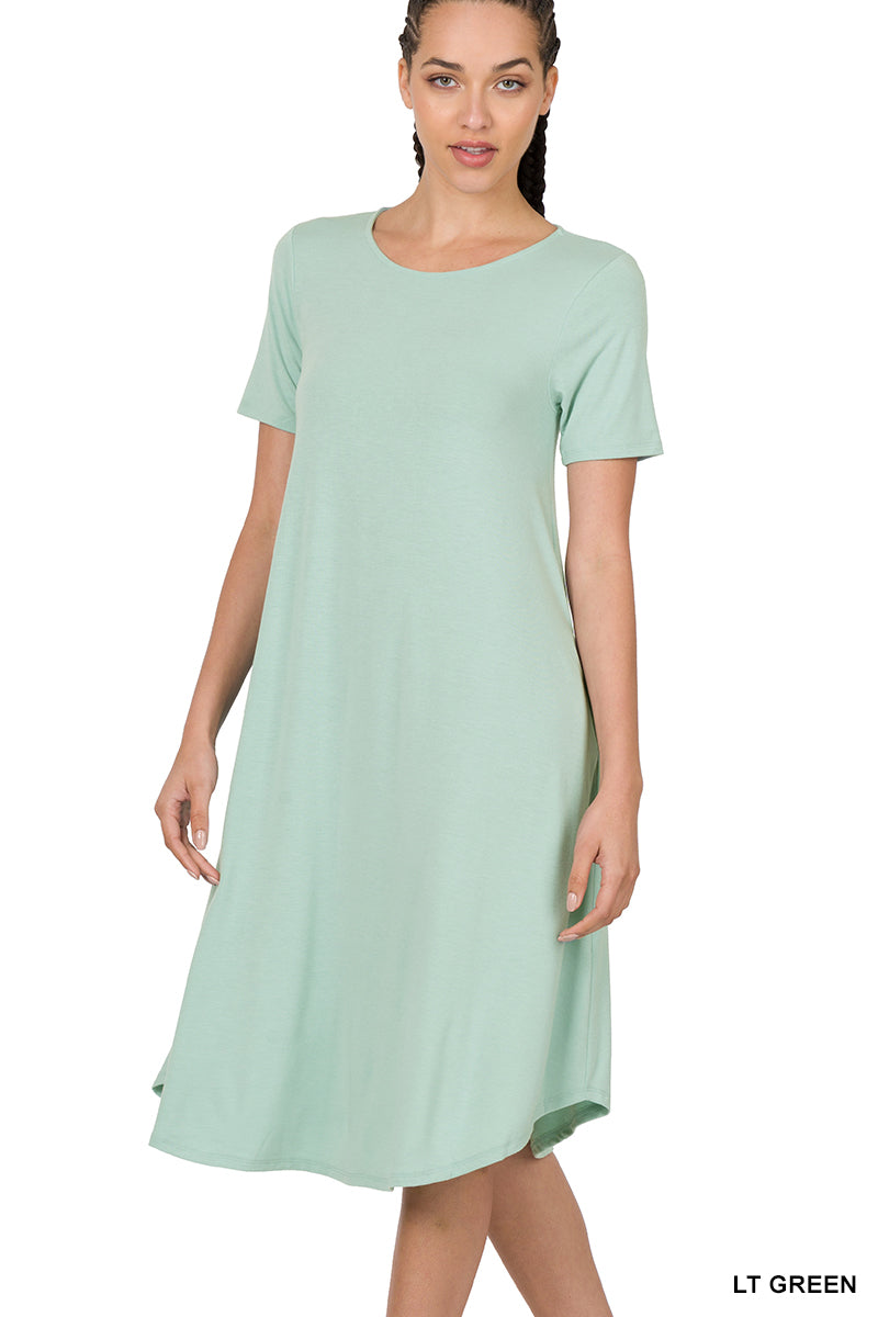 T-Shirt Dress With Pockets (2 Colors)