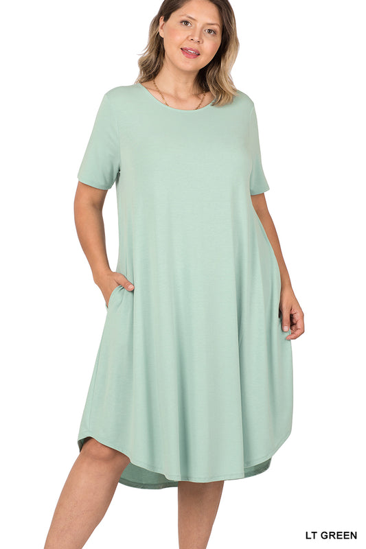 T-Shirt Dress With Pockets (2 Colors)