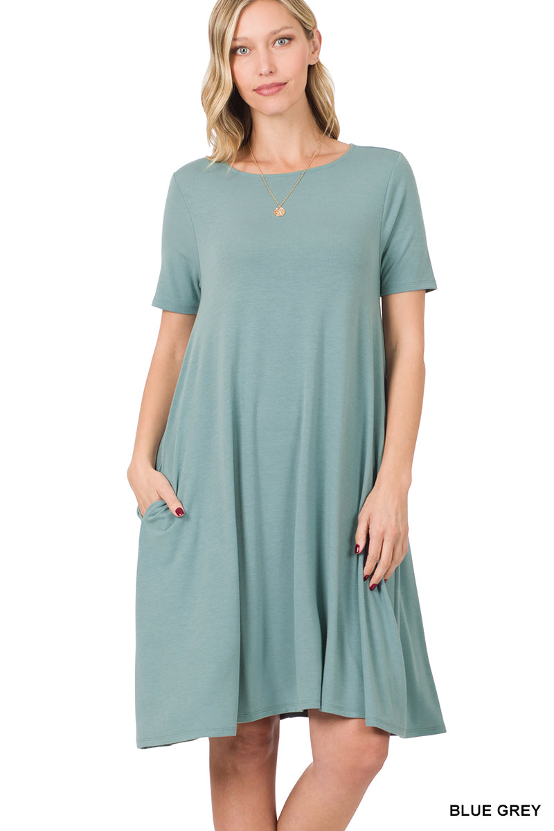 T-Shirt Dress With Pockets (2 Colors)