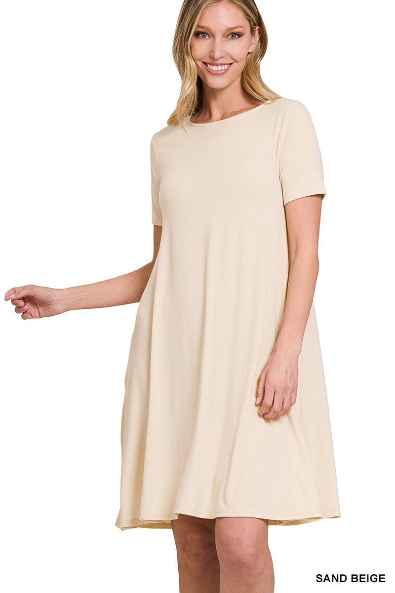 T-Shirt Dress With Pockets (2 Colors)