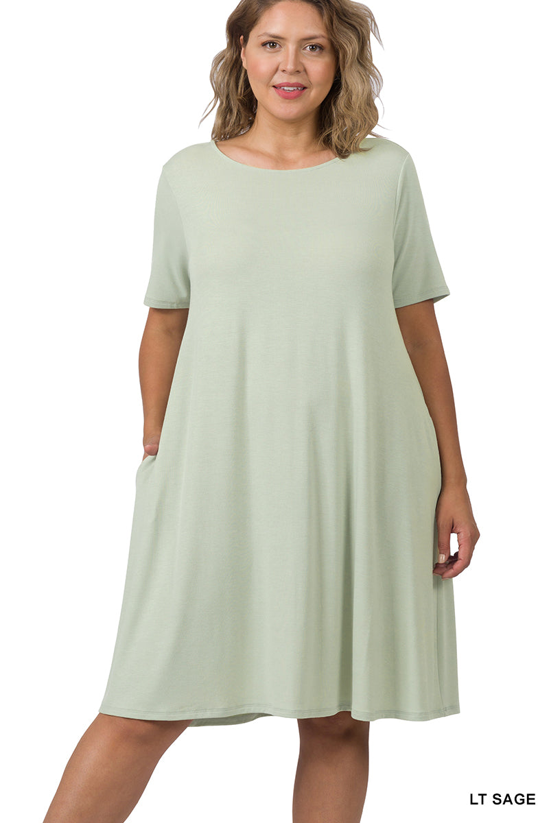 T-Shirt Dress With Pockets (2 Colors)