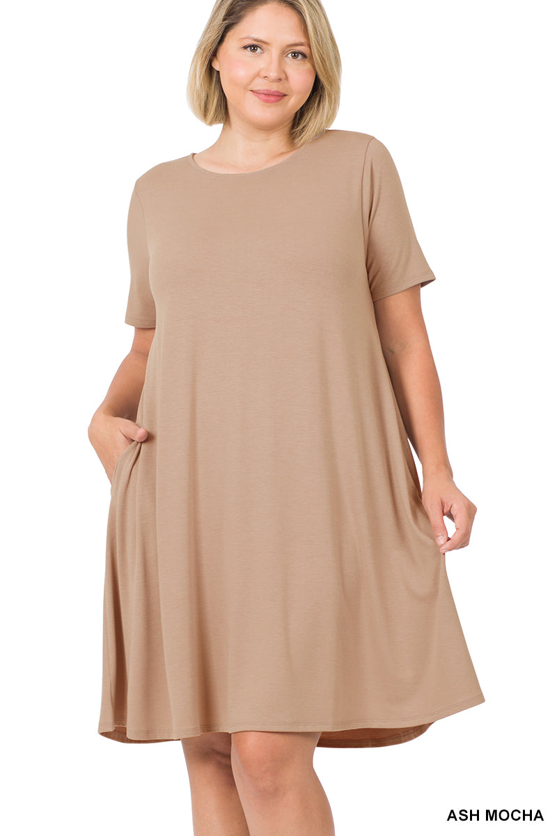 T-Shirt Dress With Pockets (2 Colors)