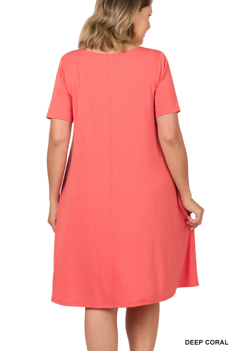 T-Shirt Dress With Pockets (2 Colors)