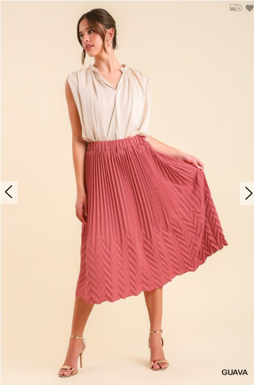 Multi Pleated Skirt