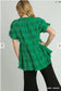 Green Swiss Dot Tiered Baby Doll Top