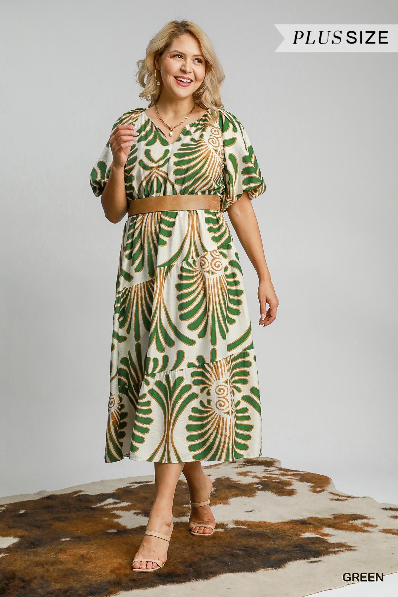 Abstract Midi Dress