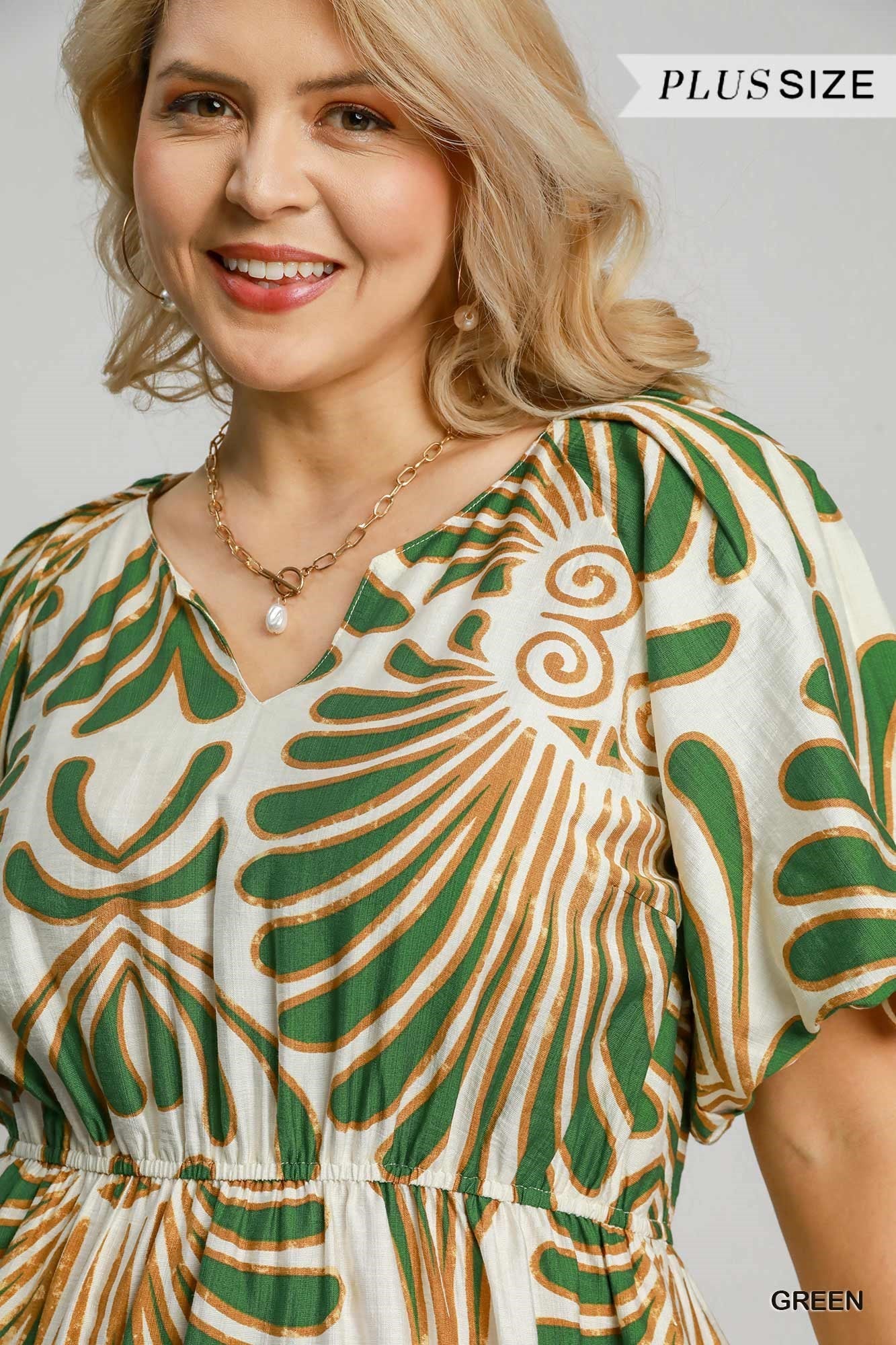 Abstract Midi Dress