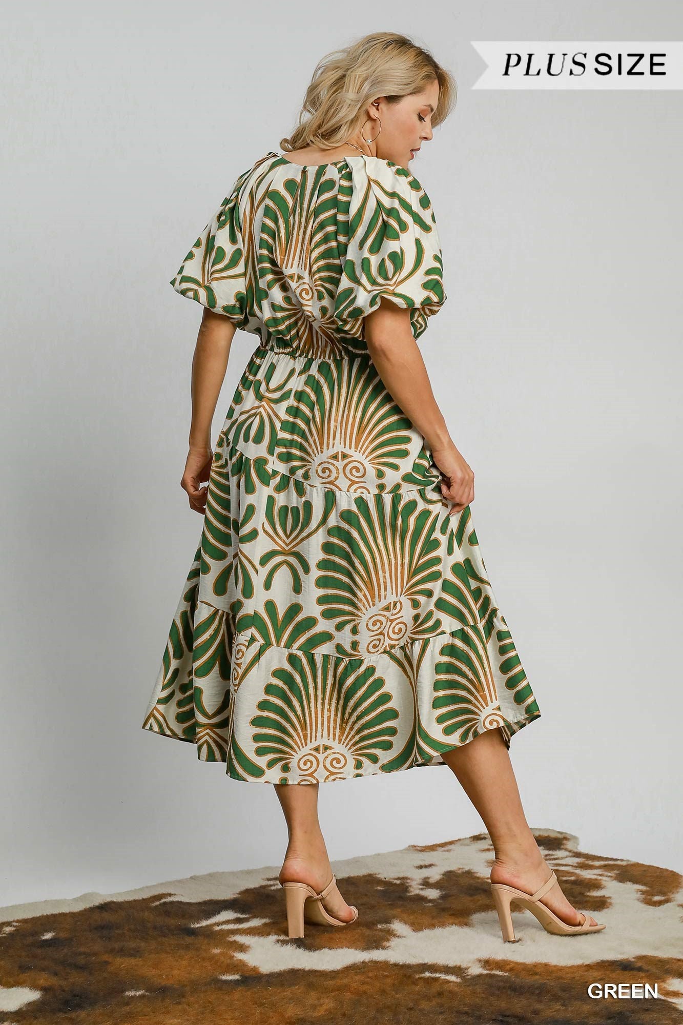 Abstract Midi Dress