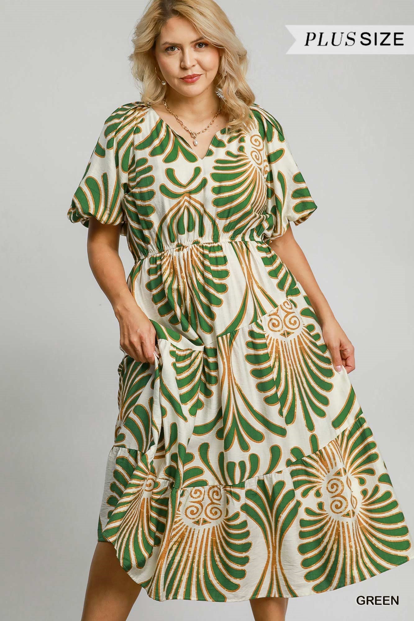 Abstract Midi Dress