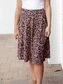 Animal Print A-line Knee Length Skirt