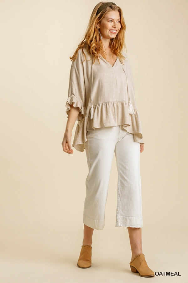 Linen Oatmeal Top