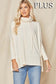 Cream Cowl Neck Pullover Sweater