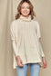 Cream Cowl Neck Pullover Sweater