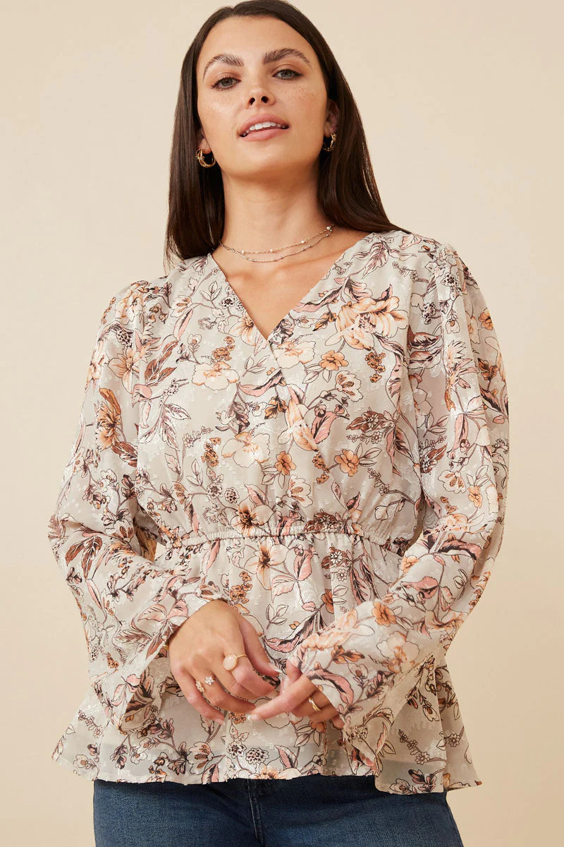 Floral Textured Top