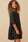 Girl's Black Asymmetrical Heart Dress