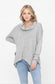 Gray Cowl Neck Pullover Sweater