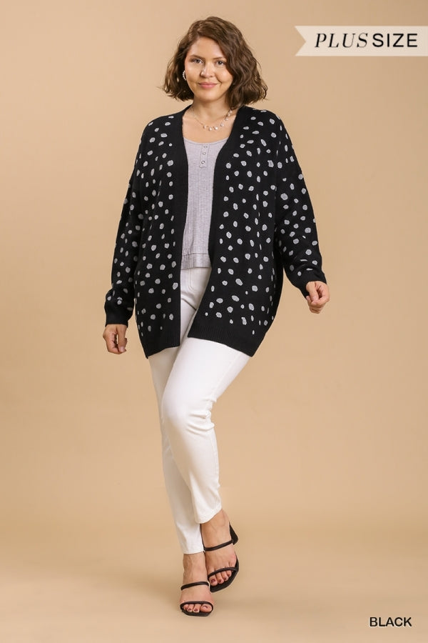 Black and White Spotted Cardigan